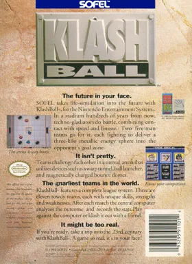 KlashBall (USA) box cover back